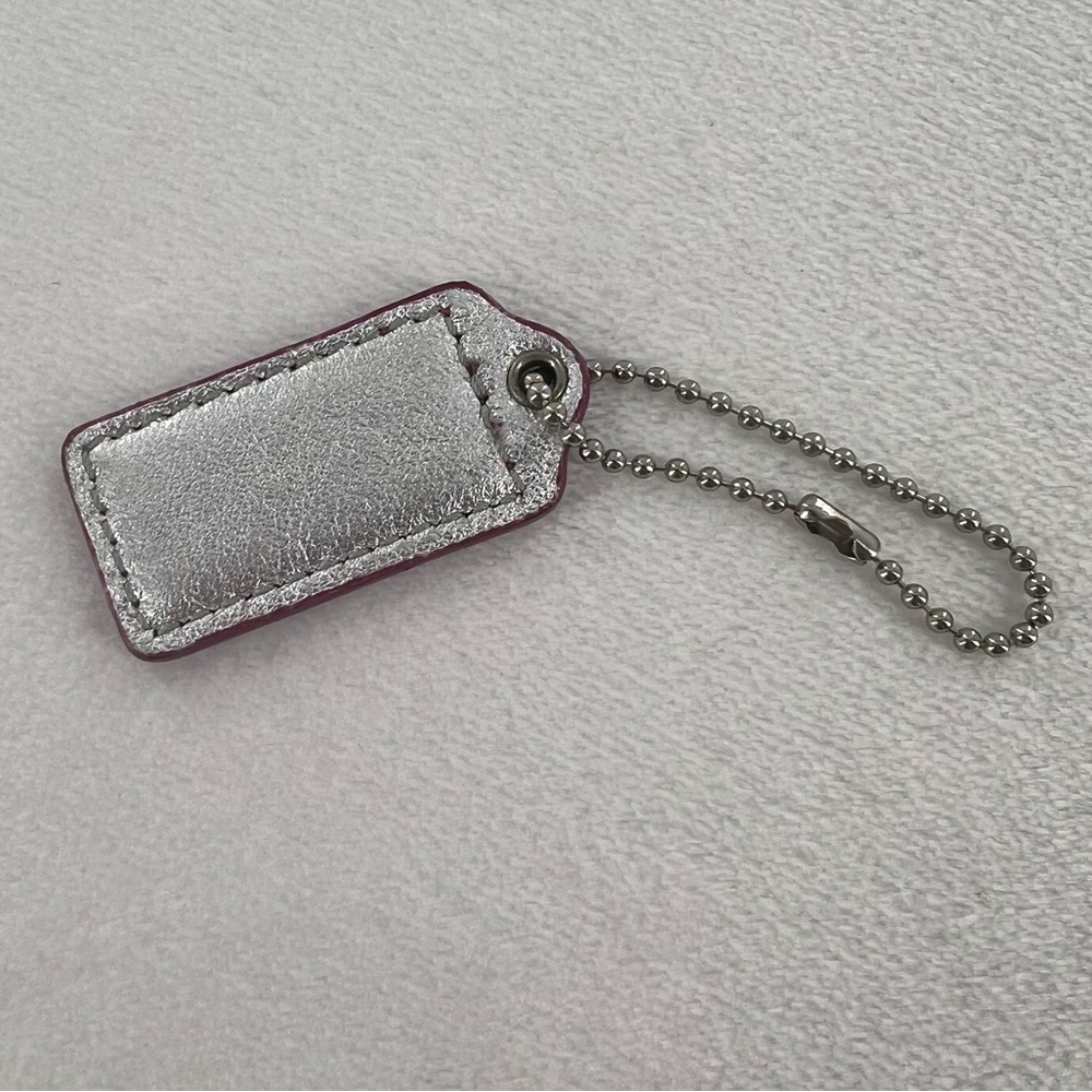 Coach Raspberry Red Patent Leather Bag Tag - Picture 3 of 6